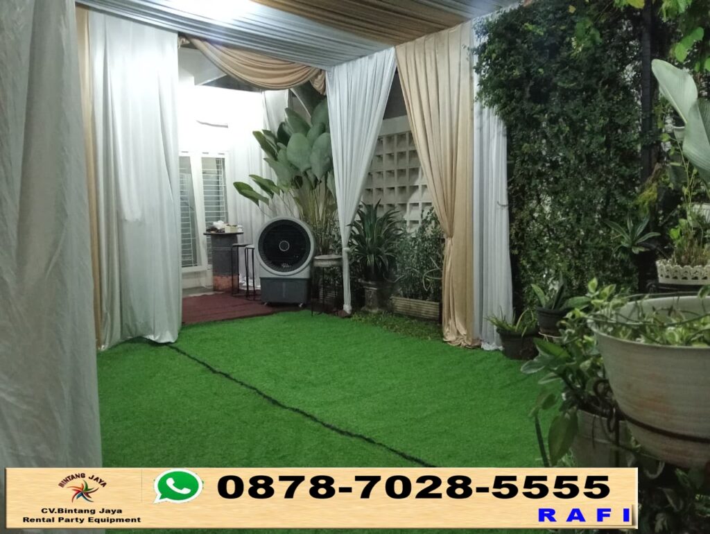 Rental Tenda Serut, Kursi meja Dan Misty fan Harapan Indah Bekasi