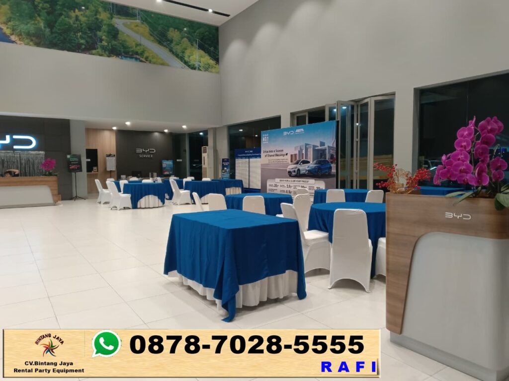 Sewa Backdrop Dan Meja Bulat Set Kursi Event Jakarta