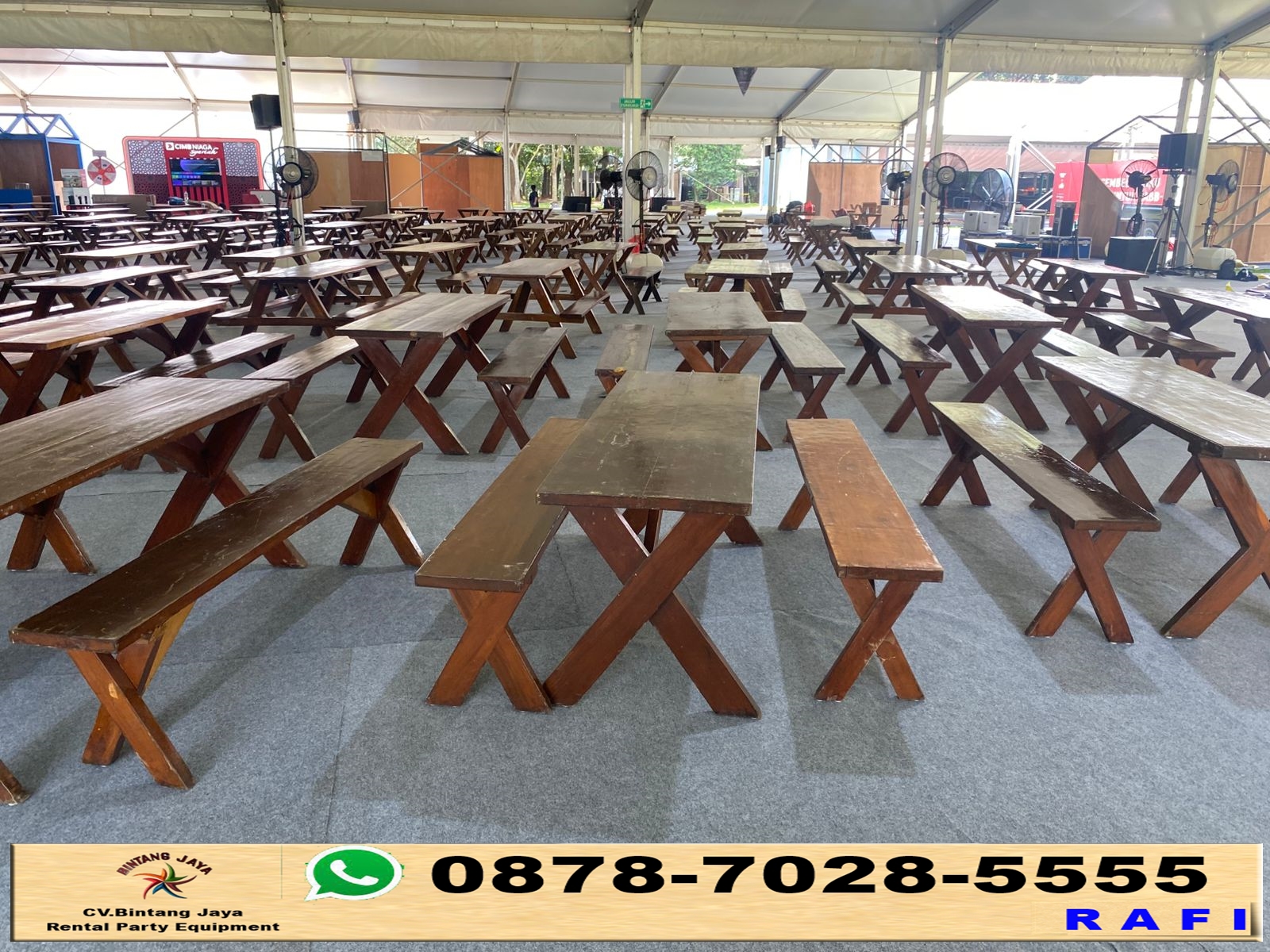 Sewa Bangku Dan Meja Taman Kayu Event Pondok Labu