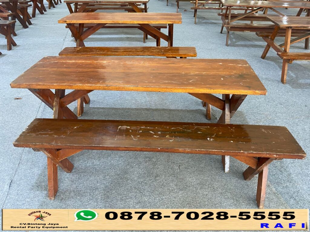 Sewa Bangku Dan Meja Taman Kayu Event Pondok Labu