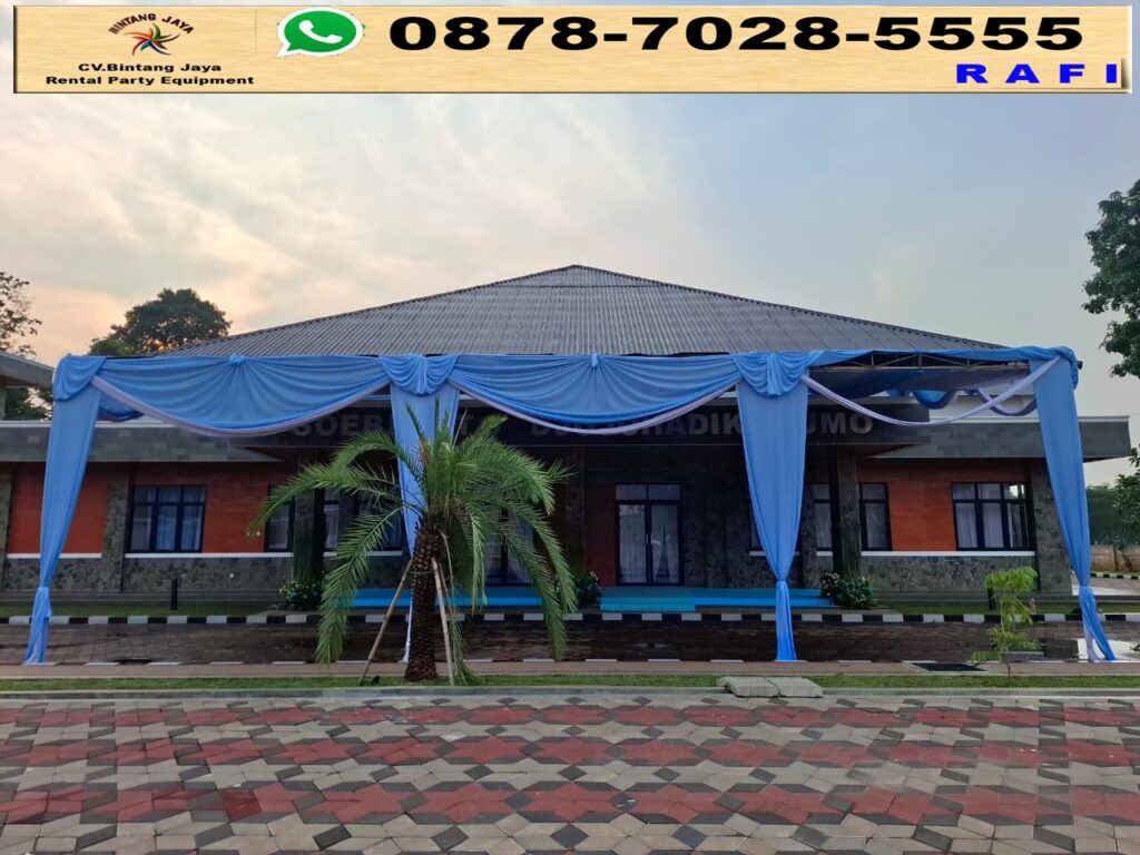 Sewa Tenda Serut Putih Biru Event Kodiklat Serpong