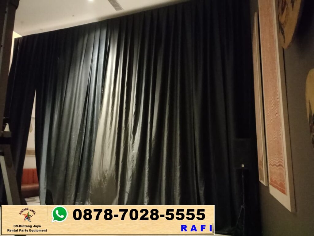 Sewa Tirai Lotto Hitam Tebal Event Discovery SCBD