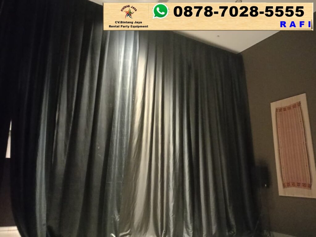 Sewa Tirai Lotto Hitam Tebal Event Discovery SCBD