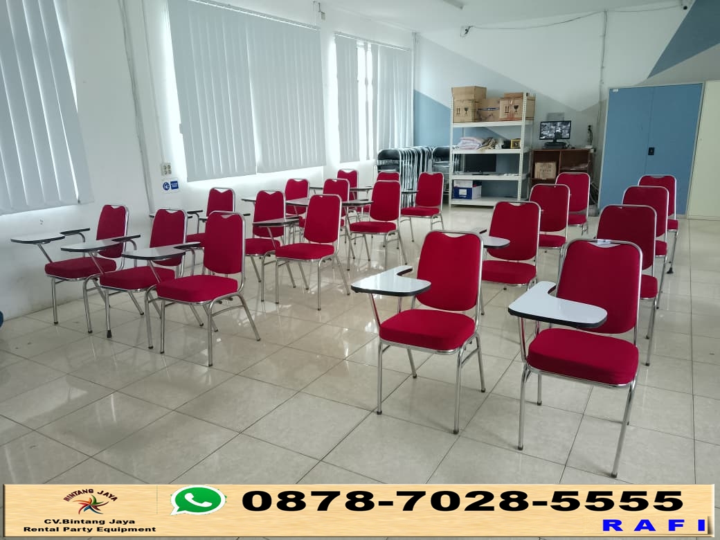 Rental Kursi Kuliah Merah Event Serang Telajung Setu Bekasi
