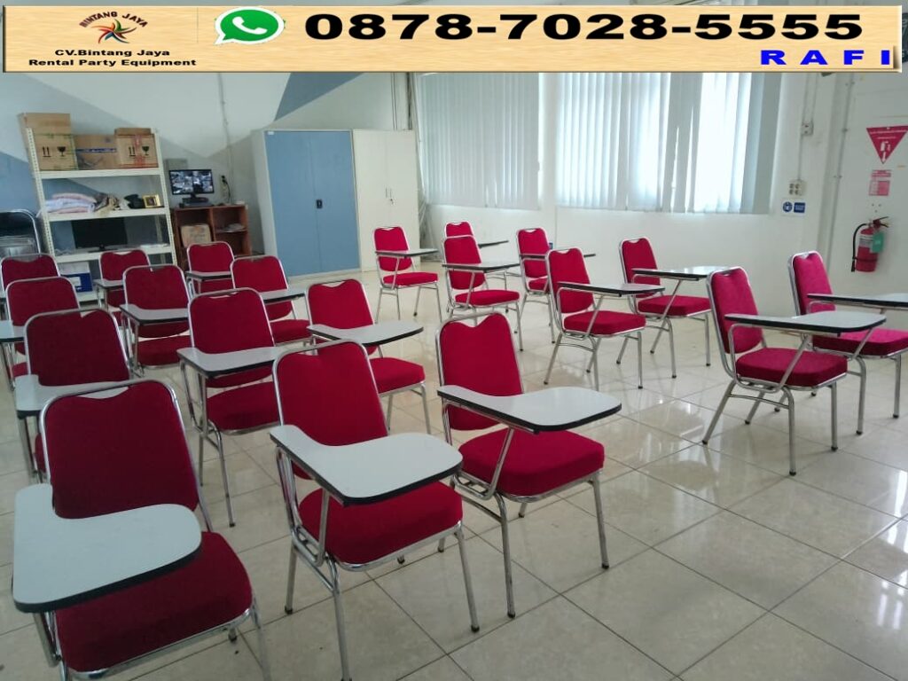 Rental Kursi Kuliah Merah Event Serang Telajung Setu Bekasi