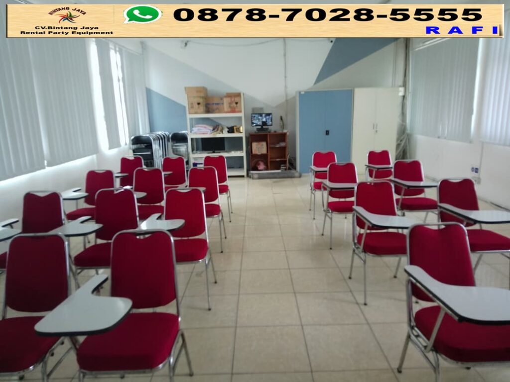 Rental Kursi Kuliah Merah Event Serang Telajung Setu Bekasi