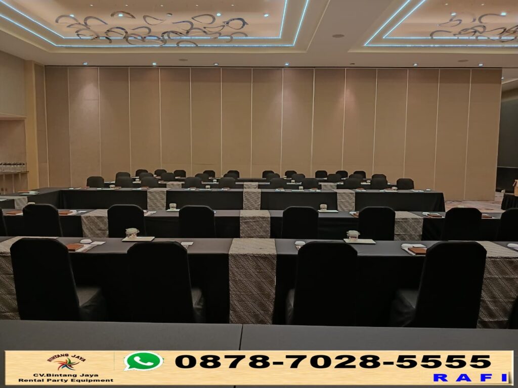 Rental Meja Kotak Runner Cover Hitam Batik Dan Kursi Event Bogor