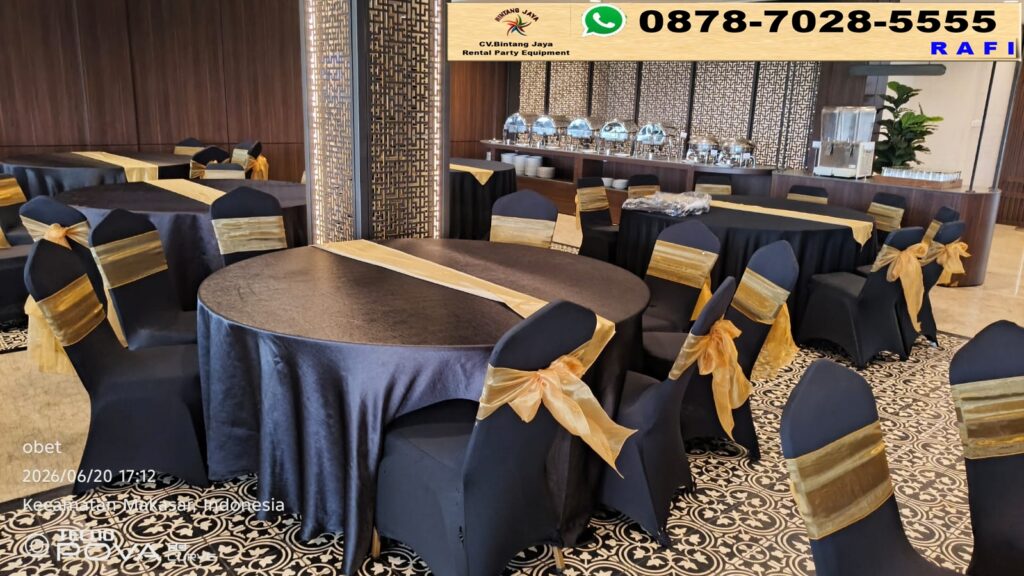 Sewa Round Table Dan Cover Kursi Event Lippo Kuningan