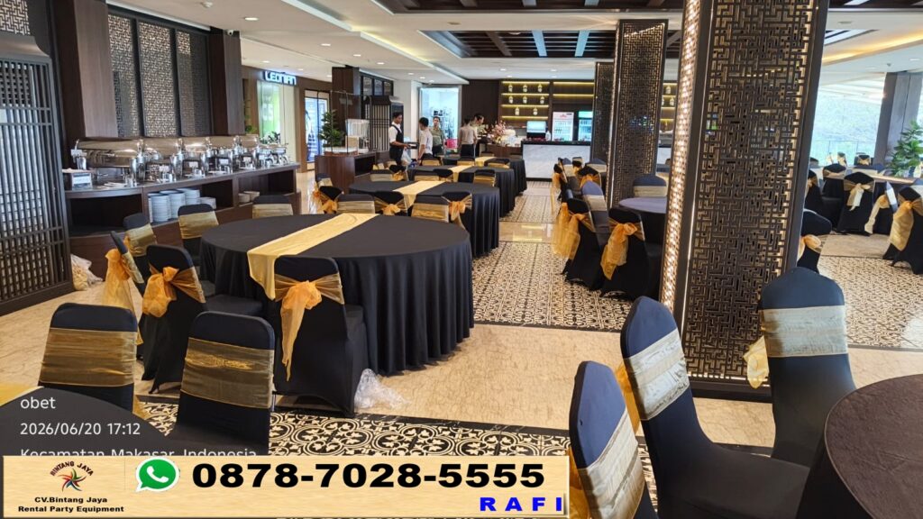 Sewa Round Table Dan Cover Kursi Event Lippo Kuningan