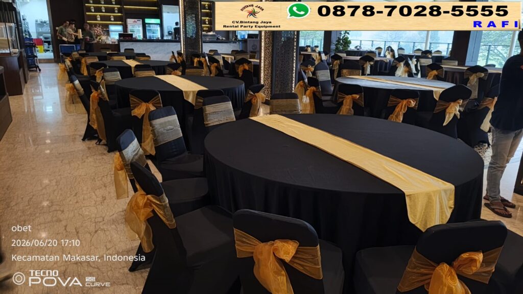 Sewa Round Table Dan Cover Kursi Event Lippo Kuningan