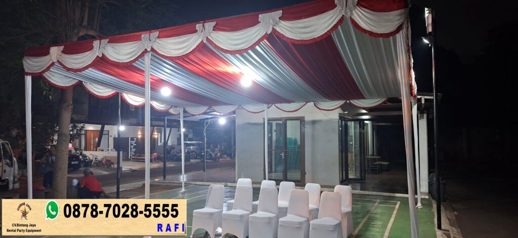 Rental Tenda Dekorasi Merah Putih Event Metland Tambun Bekasi