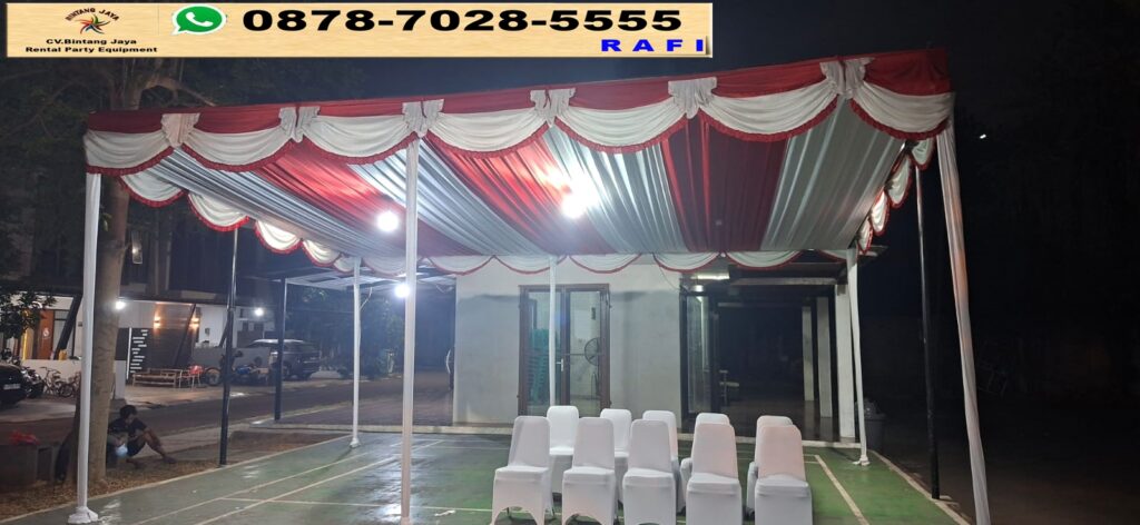 Rental Tenda Dekorasi Merah Putih Event Metland Tambun Bekasi
