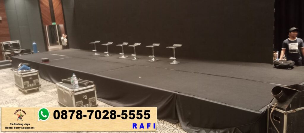 Sewa Barstool, Karpet Dan Black Curtain Jakarta