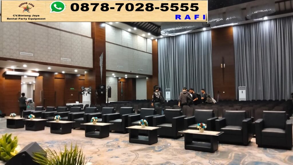 Sewa Sofa Hitam Kotak, Meja VIP Hitam Dan Meja IBM Jakarta