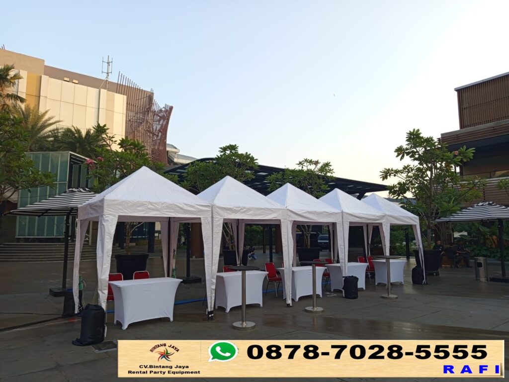 Sewa Tenda Bazar Atau Tenda Cafe Putih Jakarta