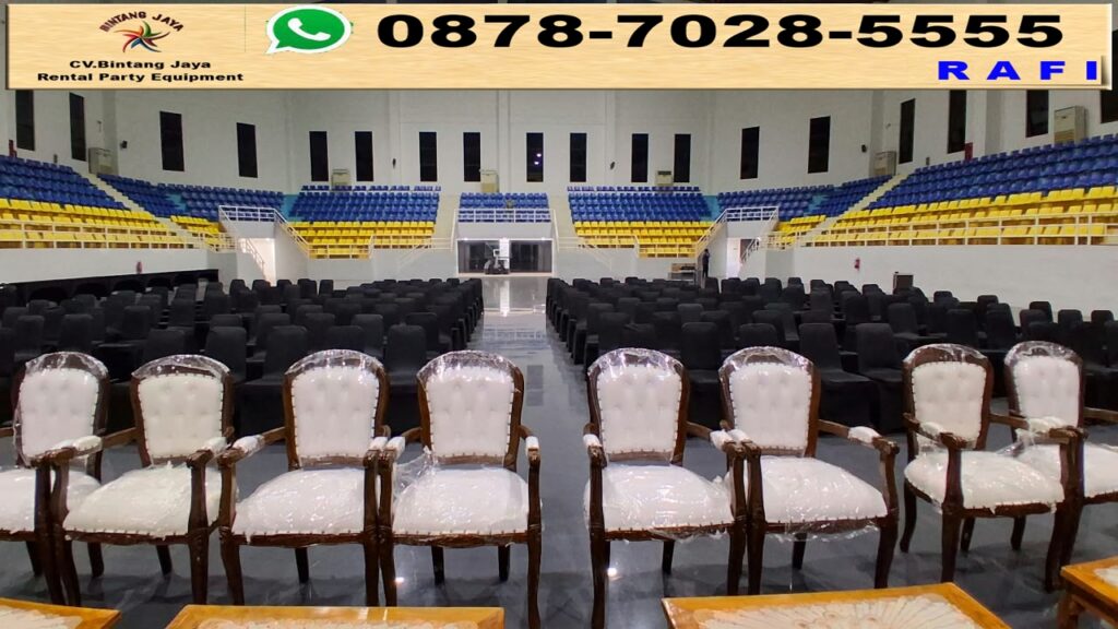Rental Arm Chairs, Meja VIP Dan Podium Cokelat Cibubur