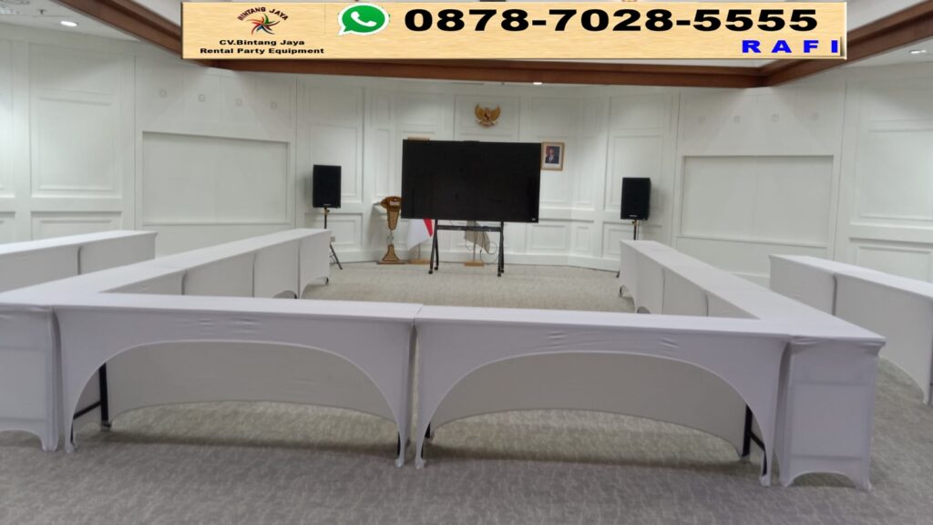 Rental Ibm Table Dan Meja Persegi Panjang Ukuran 45x180cm Jakarta