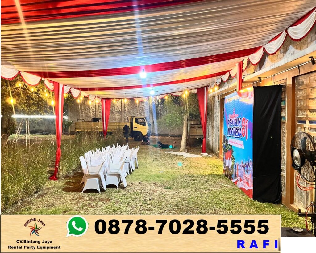 Rental Tenda Serut, Misty cool, Backdrop, Meja Bulat Dan Kursi Jakarta