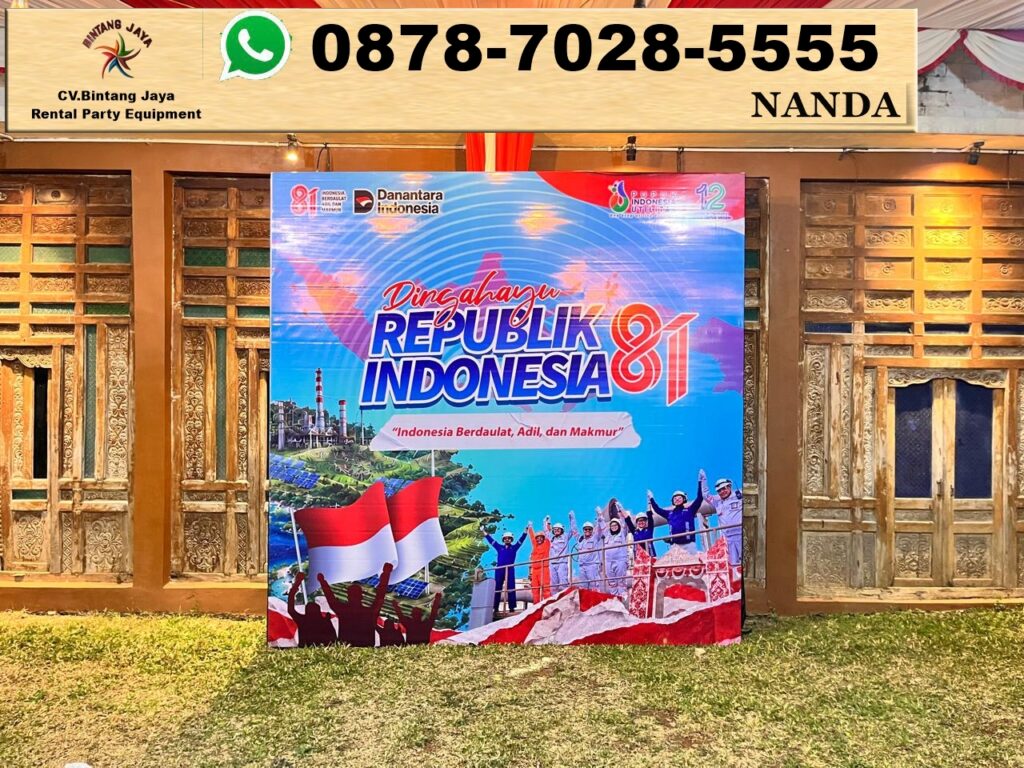 Rental Tenda Serut, Misty cool, Backdrop, Meja Bulat Dan Kursi Jakarta