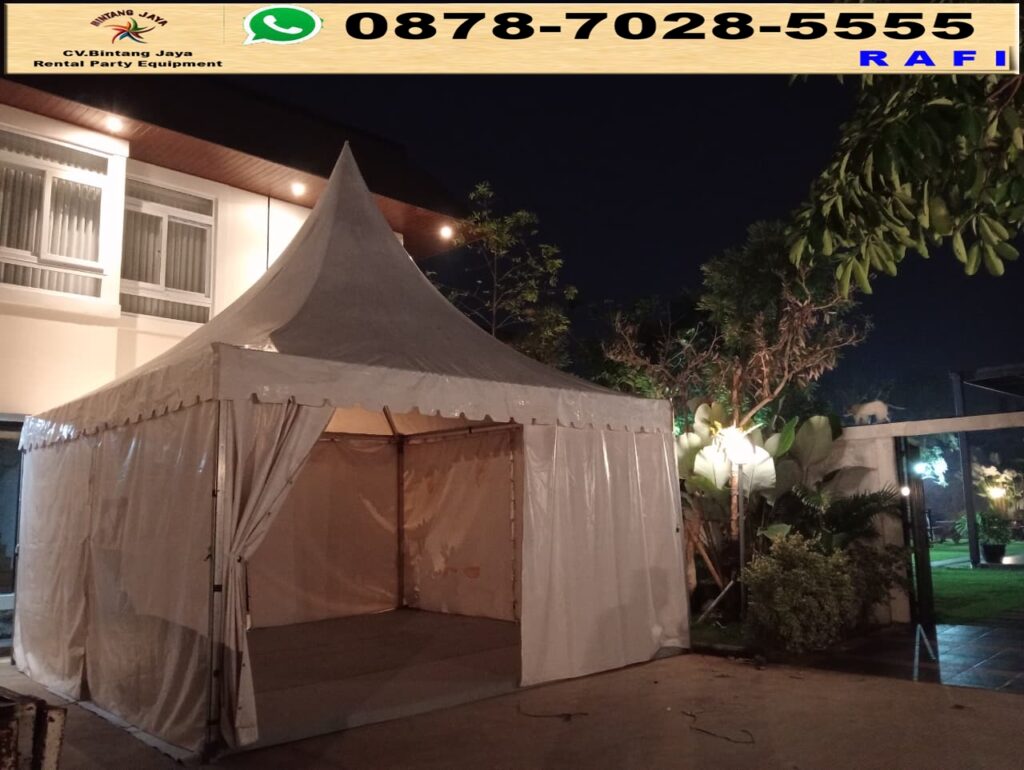 Sewa Sarnafil Tenda Kerucut Atap Putih Cilangkap Jakarta