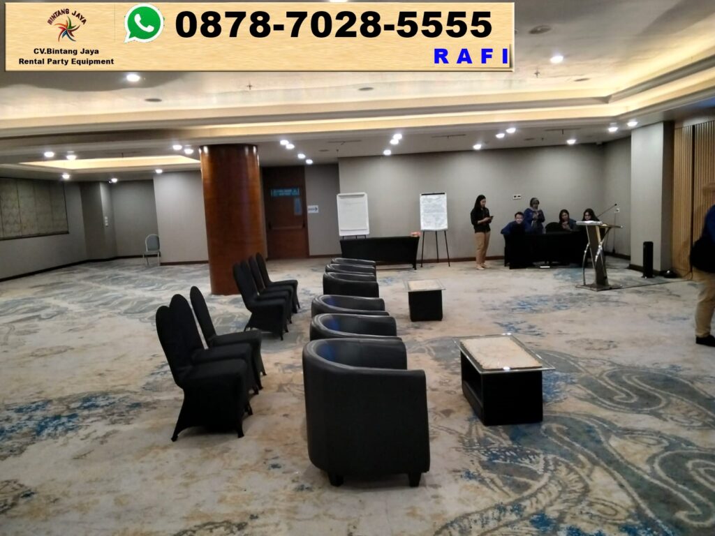 Sewa Sofa Hitam Type Oval Single Jakarta