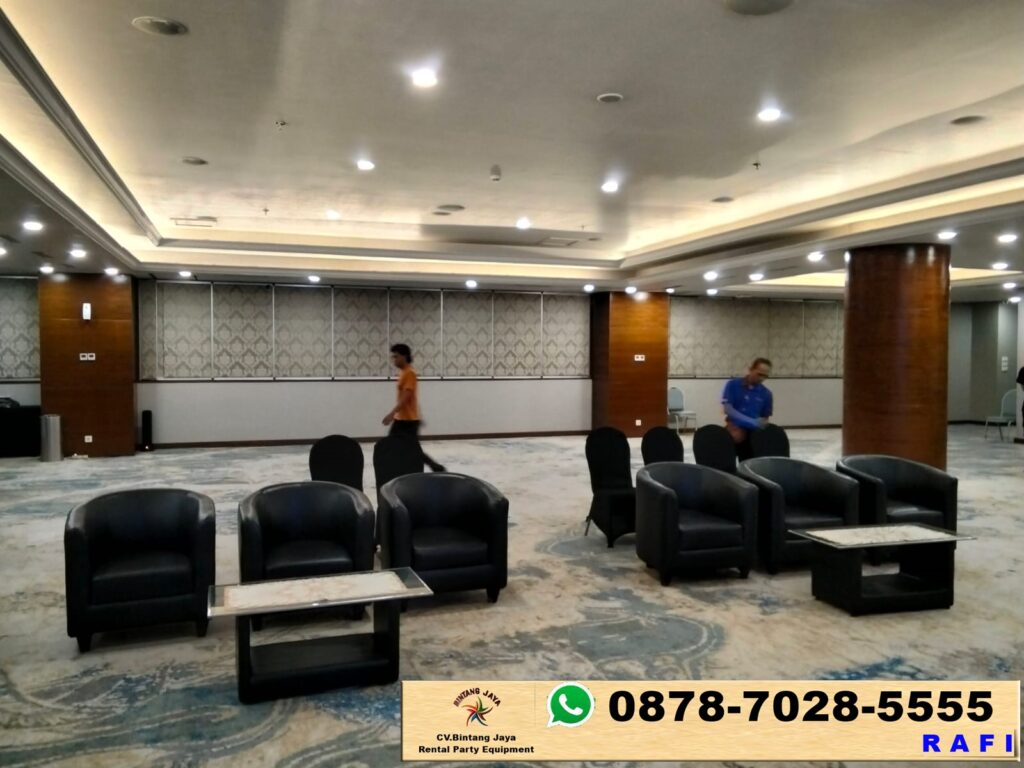 Sewa Sofa Hitam Type Oval Single Jakarta