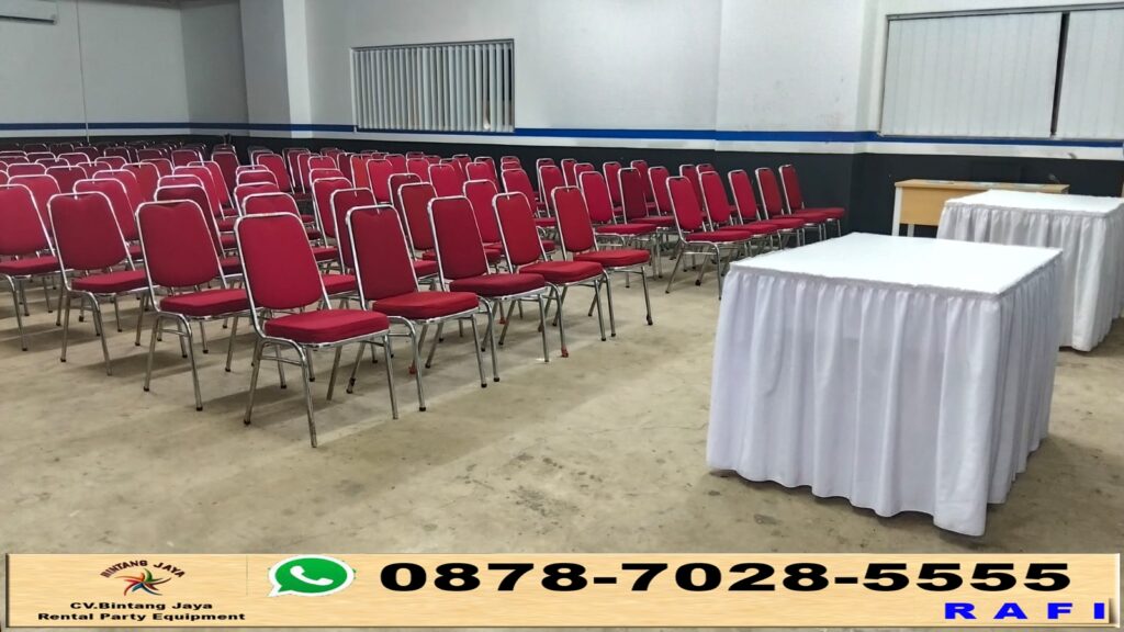 Sewa Kursi Futura Polos Dan Meja Cover Sekerting Putih Rawa Buaya 0878-7028-5555