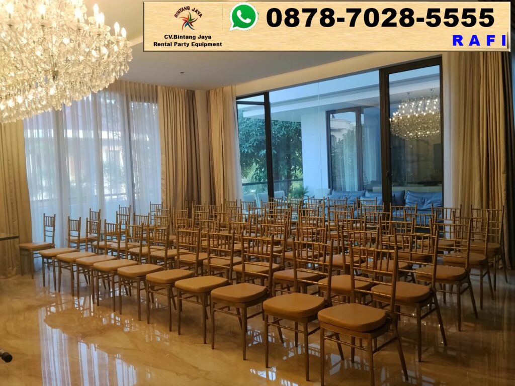 Sewa Kursi Tiffany Besi Putih Dan Gold Jakarta 0878-7028-5555