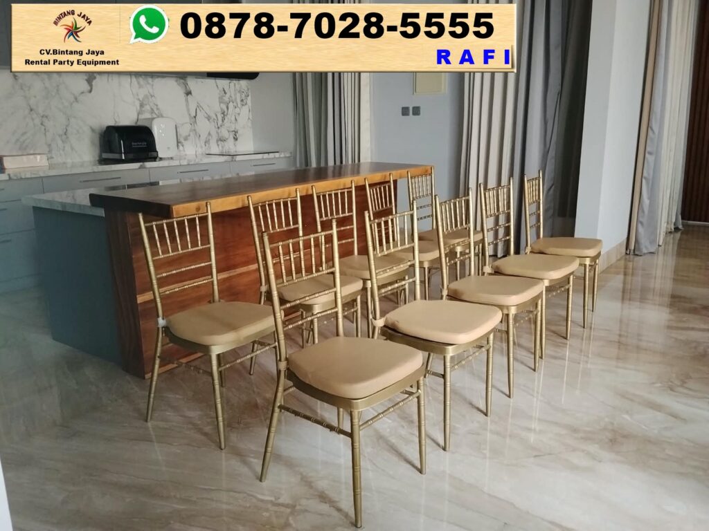 Sewa Kursi Tiffany Besi Putih Dan Gold Jakarta 0878-7028-5555