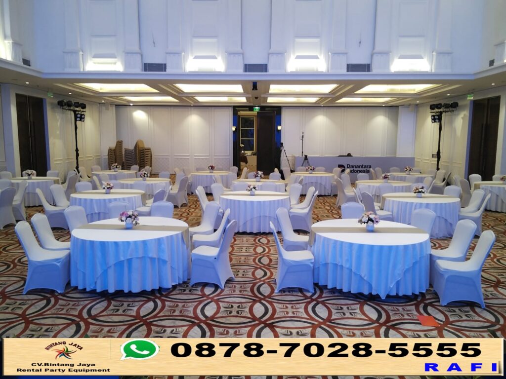 Sewa Meja Set Kursi Dan Cover Event Danantara 0878-7028-5555