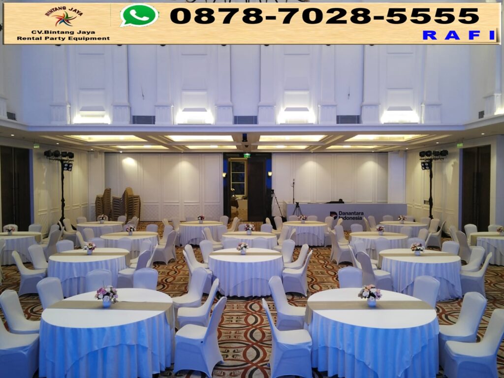 Sewa Meja Set Kursi Dan Cover Event Danantara 0878-7028-5555