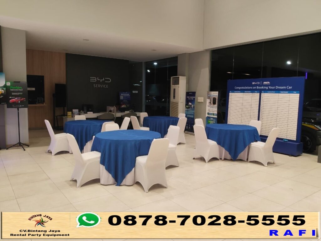 Sewa Round Table Set Kursi Dan Tiang Antri Jaksel 0878-7028-5555