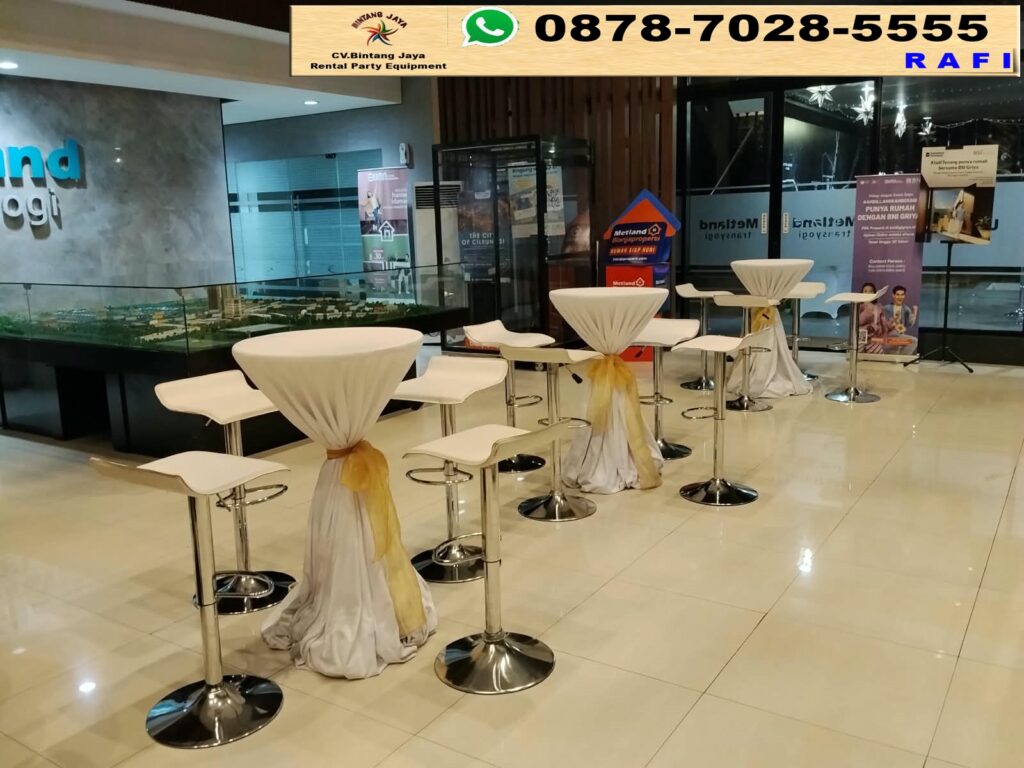 Sewa Set Meja Dan Kursi Barstool Putih Jakarta 0878-7028-5555