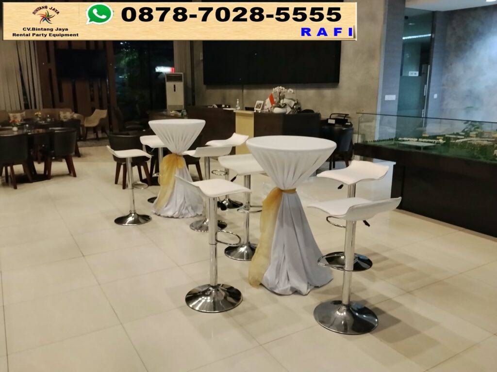 Sewa Set Meja Dan Kursi Barstool Putih Jakarta 0878-7028-5555