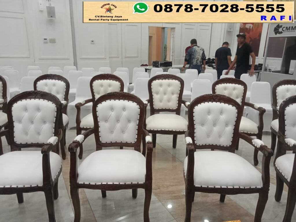 Rental Arm Chair, Kursi Futura Dan Meja Kayu Venue Bappenas Tamsur