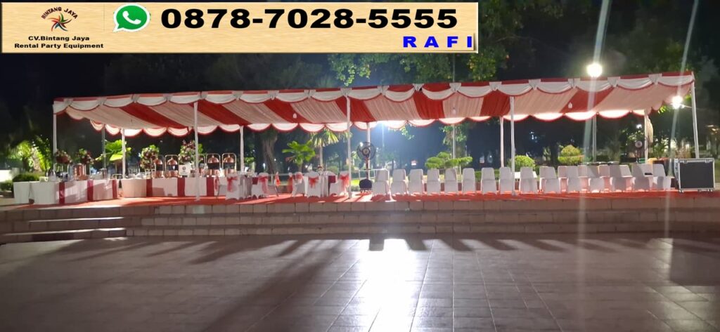Sewa Kursi Dan Tenda Serut Putih Merah Depok 0878-7028-5555