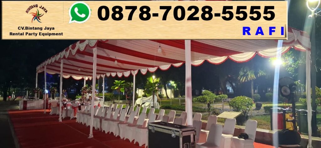 Sewa Kursi Dan Tenda Serut Putih Merah Depok 0878-7028-5555