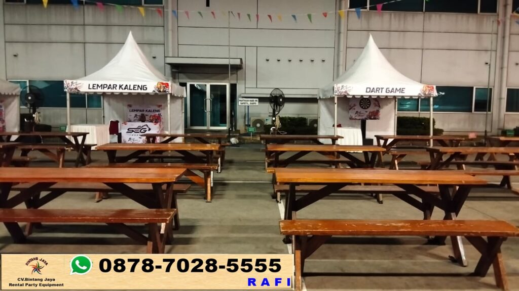 Sewa Meja Kursi Taman, Tenda sarnafil, Meja Kotak Dan Kursi Jakarta