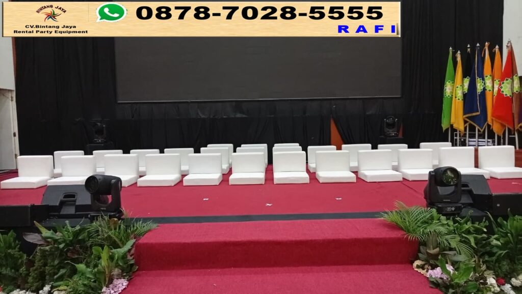 Sewa Sofa Lesehan Putih Veneu Gedung Anwar Muasaddad Bandung